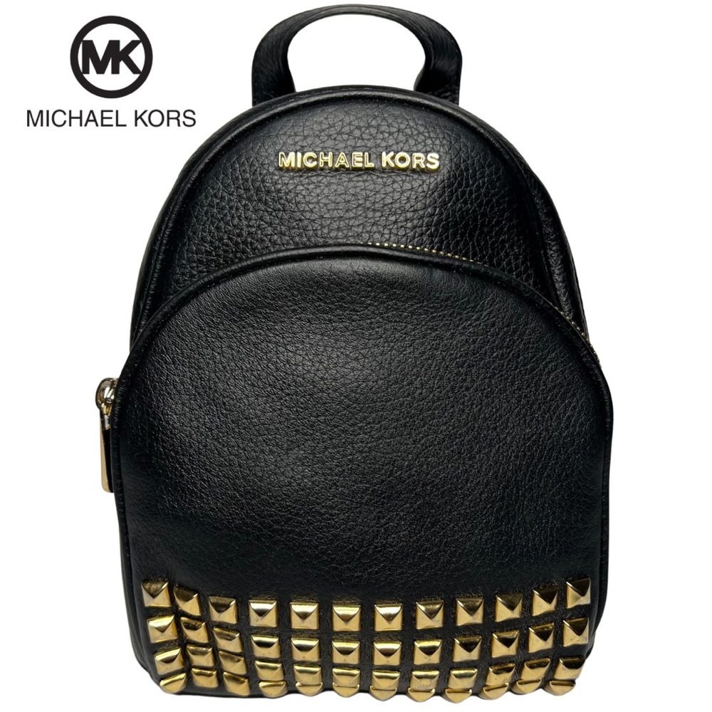 Michael Kors | Abbey Mini Backpack Black Studded Leather